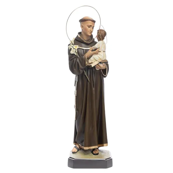 Imagem Resina Santo Antônio 105cm c/ Olhos de Vidro