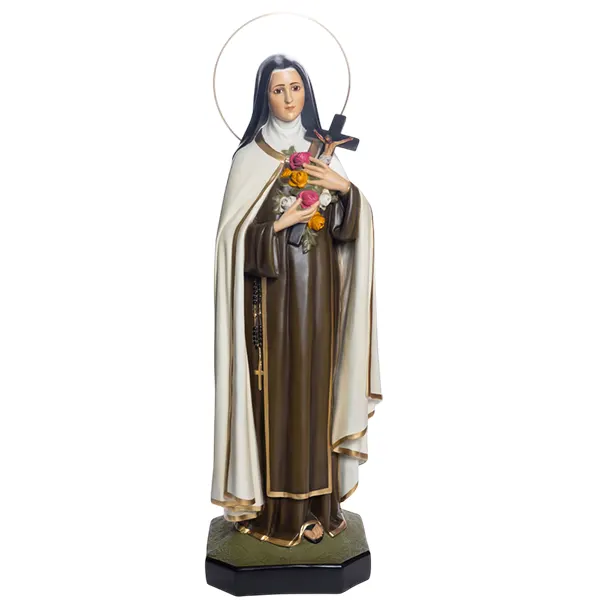 Imagem Resina Santa Terezinha 105cm c/ Olhos de Vidro