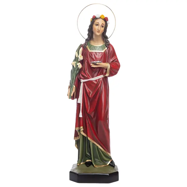 Imagem Resina Santa Luzia 105cm c/ Olhos de Vidro