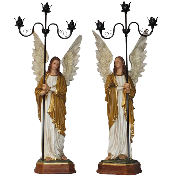 Imagem Anjo c/ Candelabro 115cm (PAR)