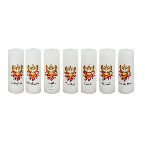 Conjunto de Velas do Pentecoste - Adesivo - 20x7cm
