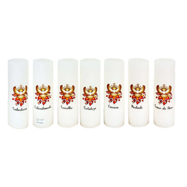 Conjunto de Velas do Pentecoste - Adesivo - 25x7cm
